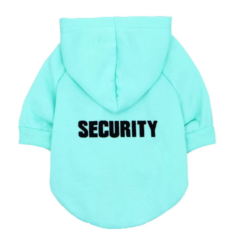 Security Dog Clothes Classic Pet Dog Hoodies Clothes for Small Dog Autumn Coat Jacket for Yorkie Chihuahua Puppy Clothing