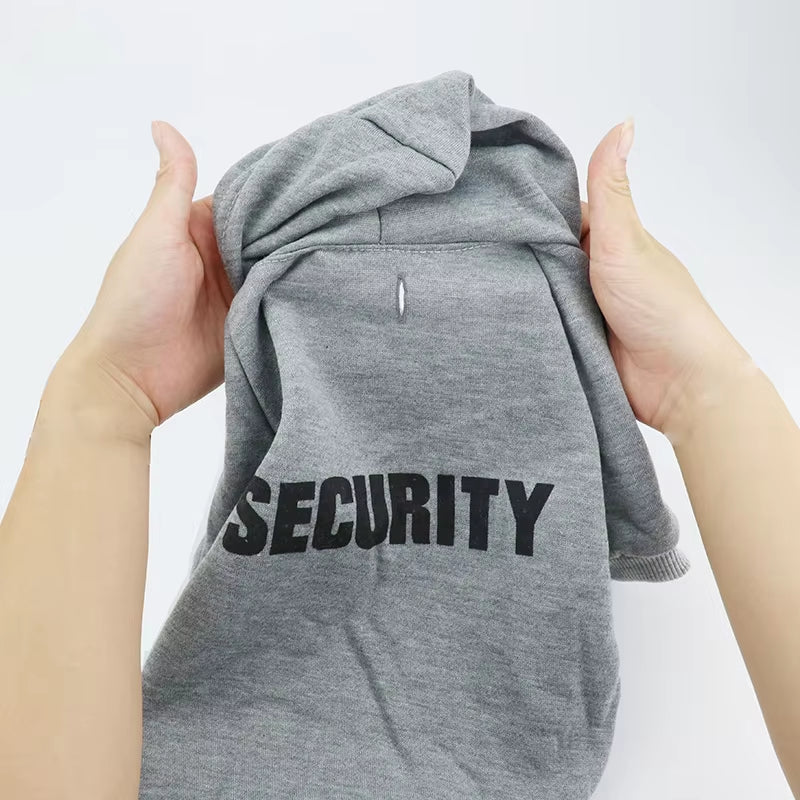 Security Dog Clothes Classic Pet Dog Hoodies Clothes for Small Dog Autumn Coat Jacket for Yorkie Chihuahua Puppy Clothing