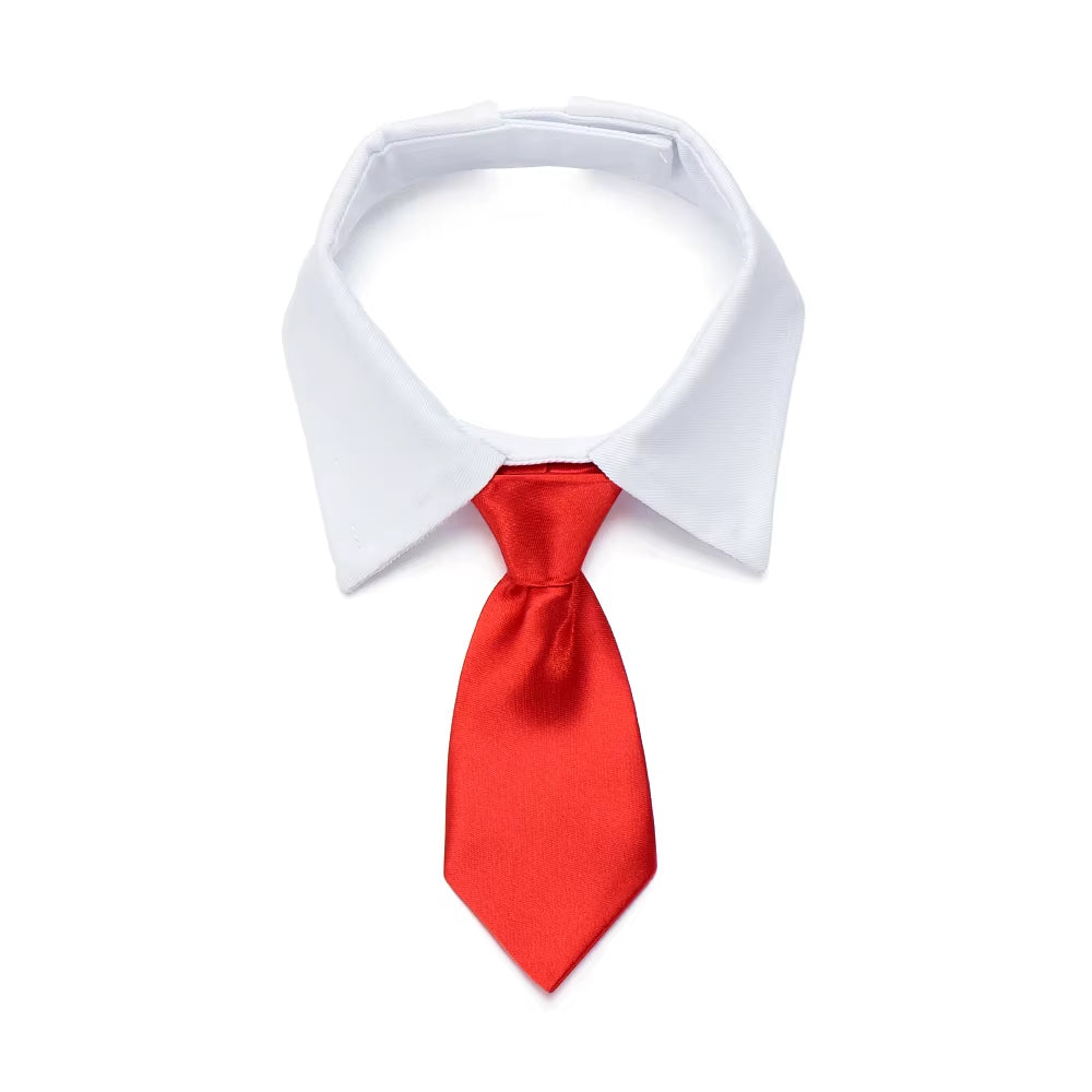 Pet Dog Cat Formal Necktie Tuxedo Bow Tie Black and Red Collar for Dog Cat Pet Accessories Suit for Small Medium Dogs and Cats