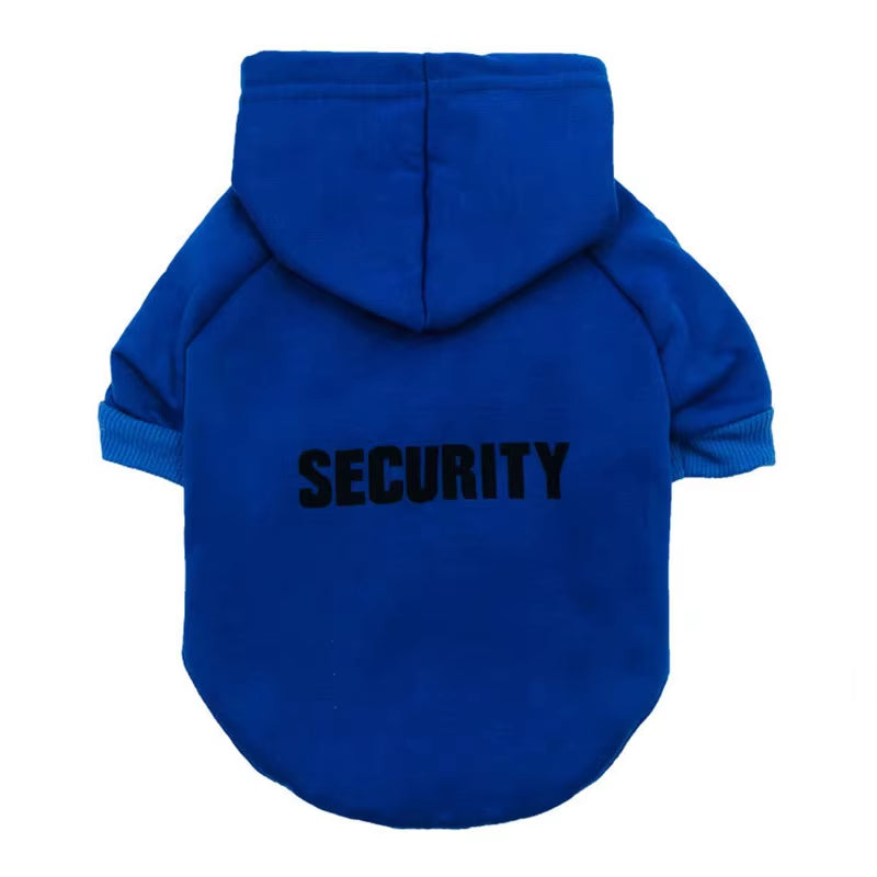 Security Dog Clothes Classic Pet Dog Hoodies Clothes for Small Dog Autumn Coat Jacket for Yorkie Chihuahua Puppy Clothing