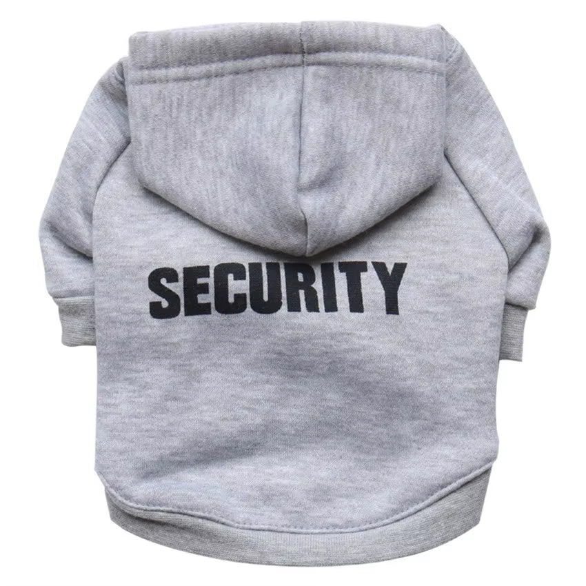 Security Dog Clothes Classic Pet Dog Hoodies Clothes for Small Dog Autumn Coat Jacket for Yorkie Chihuahua Puppy Clothing