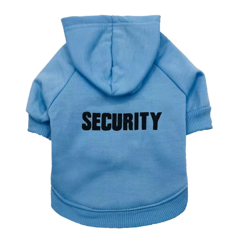 Security Dog Clothes Classic Pet Dog Hoodies Clothes for Small Dog Autumn Coat Jacket for Yorkie Chihuahua Puppy Clothing