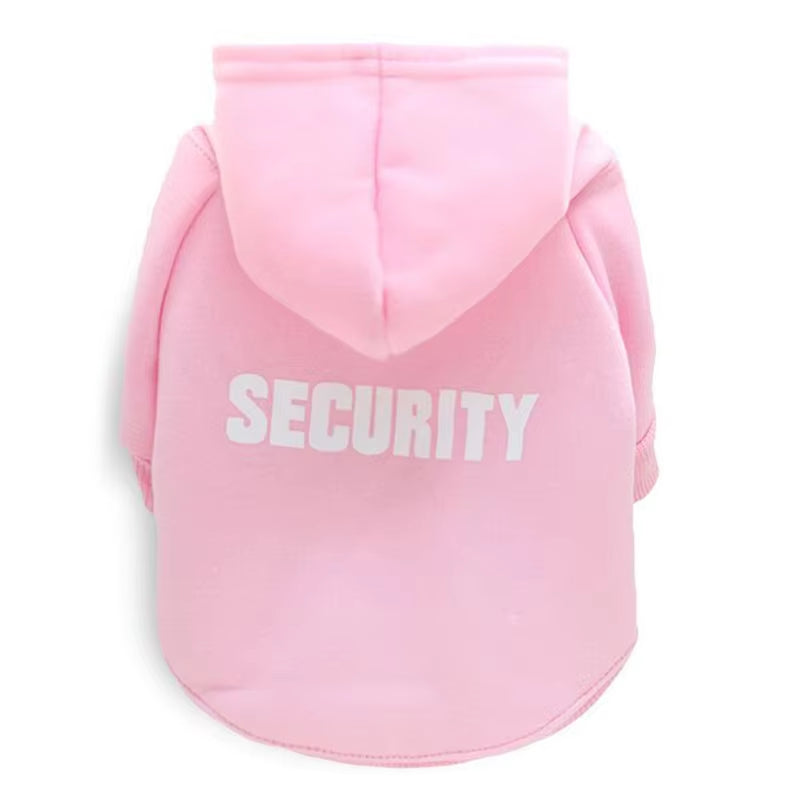 Security Dog Clothes Classic Pet Dog Hoodies Clothes for Small Dog Autumn Coat Jacket for Yorkie Chihuahua Puppy Clothing