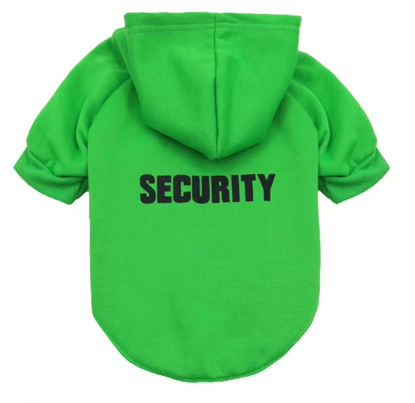Security Dog Clothes Classic Pet Dog Hoodies Clothes for Small Dog Autumn Coat Jacket for Yorkie Chihuahua Puppy Clothing