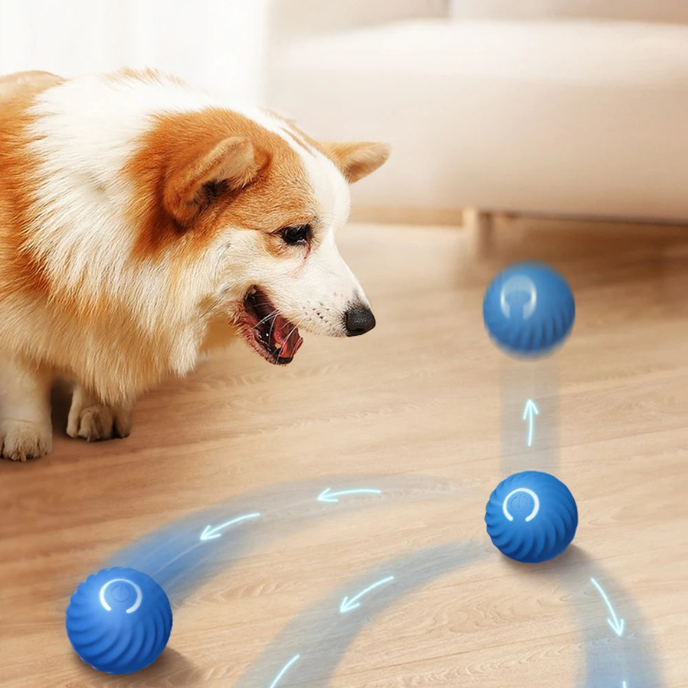 Smart Electric Ball Dog Toys Interactive Pet Toy Automatic Moving Bouncing Rolling Ball USB Charging Dog Toys Dog Accessories