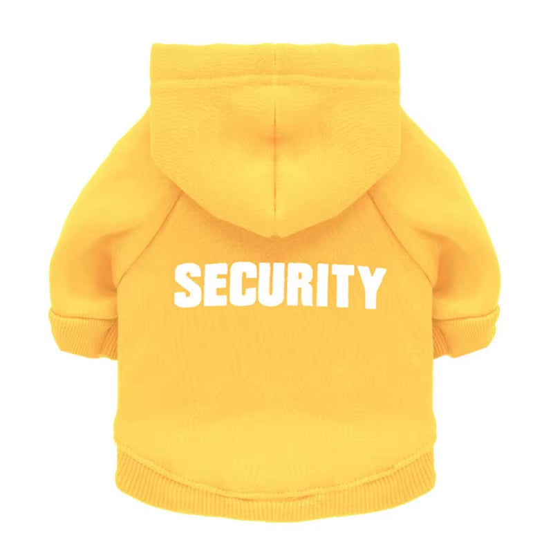 Security Dog Clothes Classic Pet Dog Hoodies Clothes for Small Dog Autumn Coat Jacket for Yorkie Chihuahua Puppy Clothing