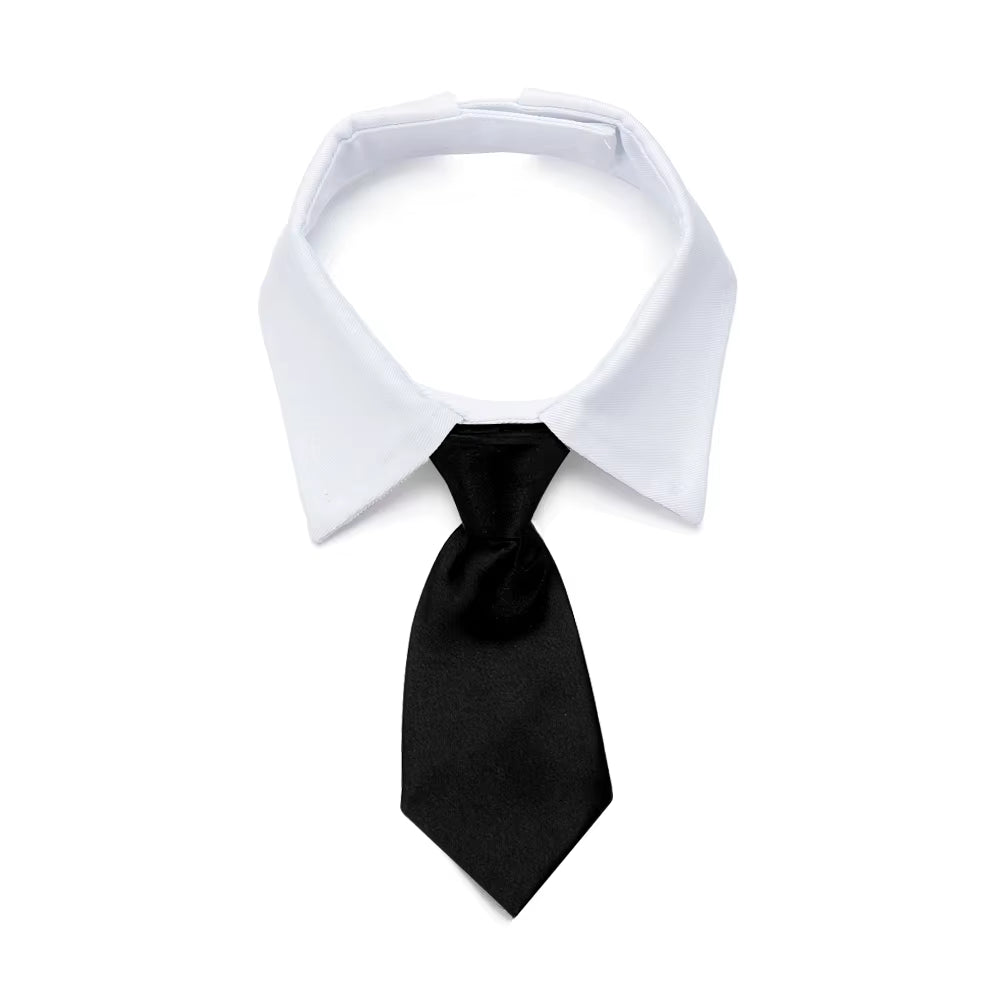 Pet Dog Cat Formal Necktie Tuxedo Bow Tie Black and Red Collar for Dog Cat Pet Accessories Suit for Small Medium Dogs and Cats