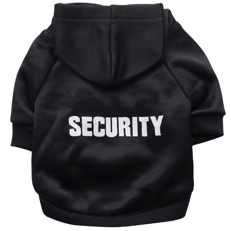 Security Dog Clothes Classic Pet Dog Hoodies Clothes for Small Dog Autumn Coat Jacket for Yorkie Chihuahua Puppy Clothing