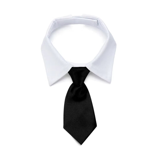 Pet Dog Cat Formal Necktie Tuxedo Bow Tie Black and Red Collar for Dog Cat Pet Accessories Suit for Small Medium Dogs and Cats
